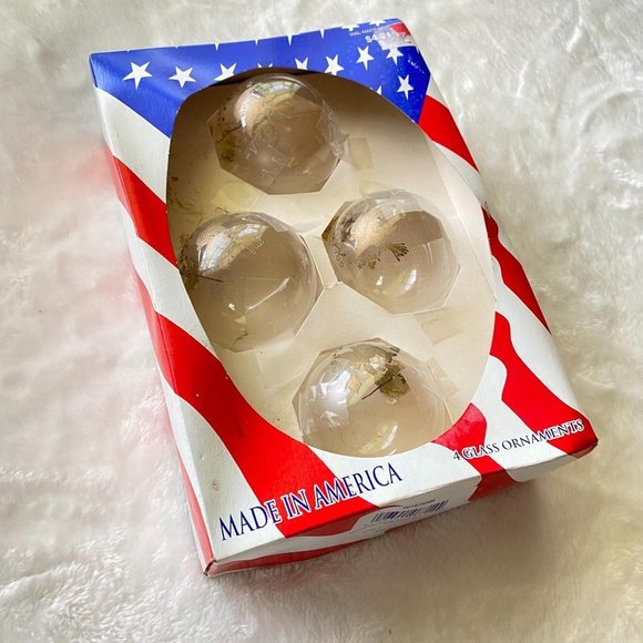 vtg vintage RAUCH glass Made in American eagle ornaments‎ Christmas holiday - Picture 6 of 13